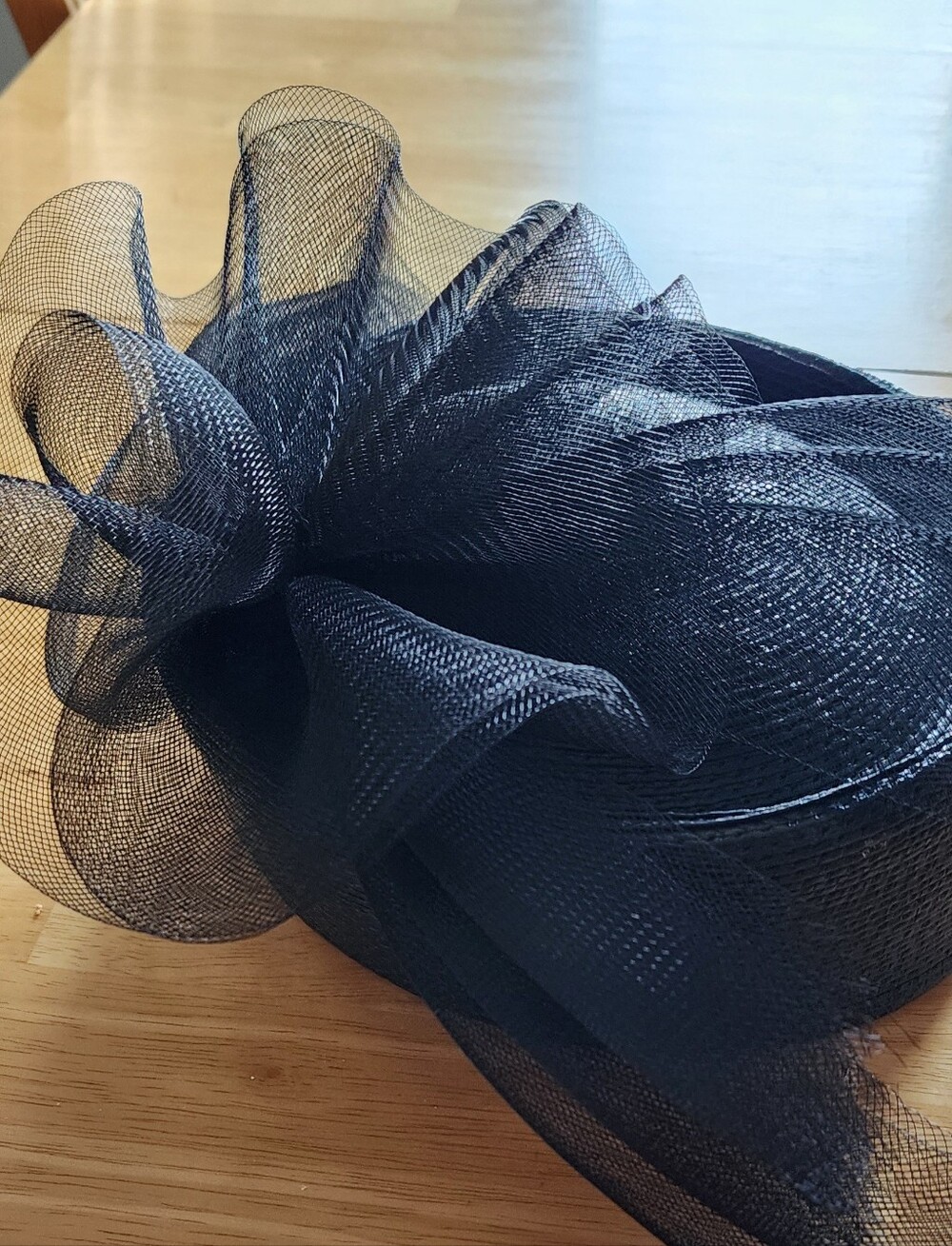 Black Straw Pillbox Hat
